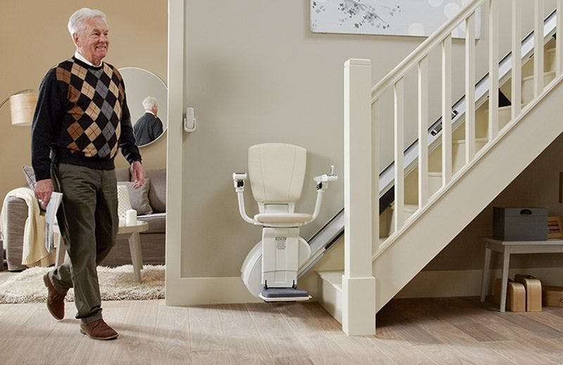 Stairlift on straight stairs